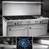 Thumbnail image #3 for Southbend Ultimate 60-Inch Gas Restaurant Range with 6 Open Burners, 24-Inch Griddle, Standard Oven, and Cabinet Base