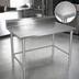 Thumbnail image #3 for John Boos Stallion 48-Inch x 24-Inch 16-Gauge Stainless Steel Top Work Table with 5-Inch Backsplash and Safety Edge