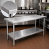 Thumbnail image #3 for Spec-Master Marine Series Stainless Steel Work Table with Adjustable Undershelf and Marine Edge, 30W x 24D
