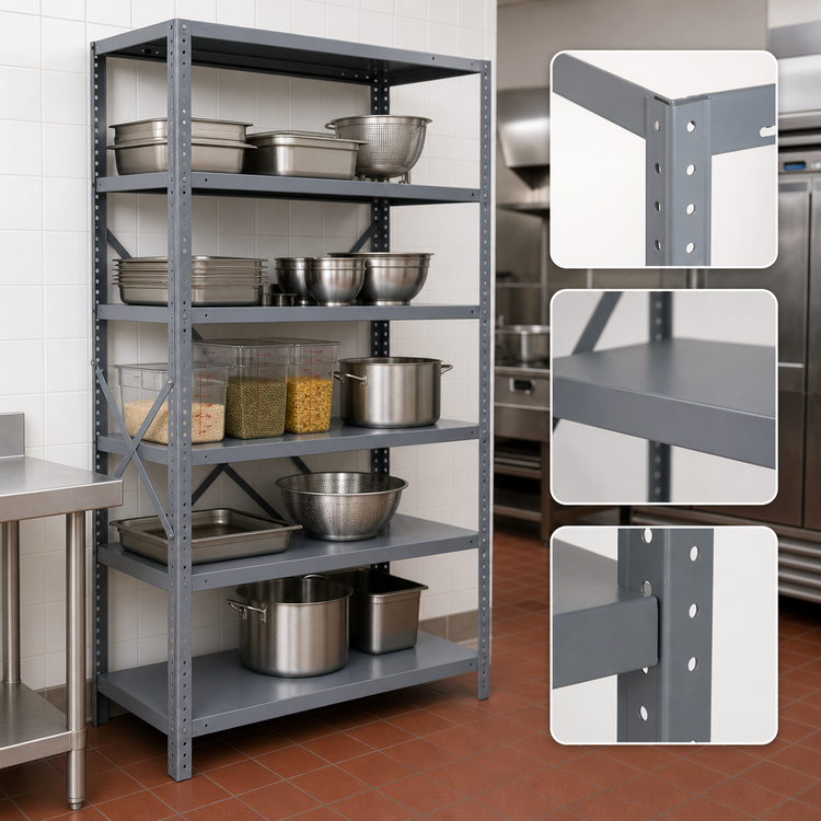 Product image #3 for IRONMAN 7-Shelf Freestanding Open Steel Shelving Unit, 18 x 36 x 75 Inches, 400 lb. per Shelf