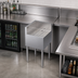 Thumbnail image #3 for Krowne Royal Series Freestanding Left End Return Underbar Corner Drainboard, Stainless Steel, 18 x 19 Inches