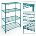 Thumbnail image #3 for EagleGard 4-Tier Stationary Starter Wire Shelving Unit, 72 x 18 x 63 Inches, Hybrid Epoxy Coated