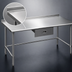 Thumbnail image #3 for Deluxe Series 72-Inch x 30-Inch Stainless Steel Work Table with Rear Upturn and Open Tubular Base