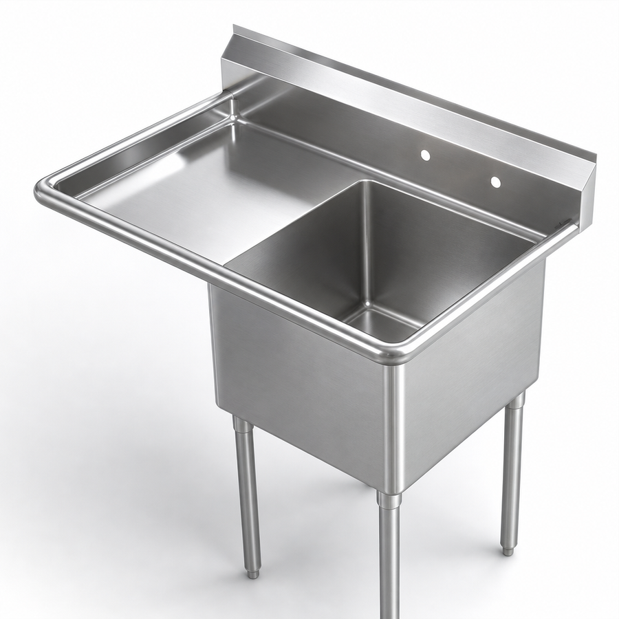 18-Gauge 304 Stainless Steel Construction