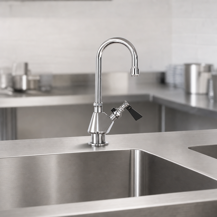 Product image #3 for Fisher 30130 Deck Mount Single-Hole Manual Faucet with 12-Inch Swing Spout
