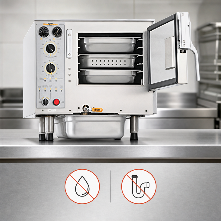Product image #3 for AccuTemp Steam'N'Hold Boilerless Countertop Electric Convection Steamer, 3-Pan, Connectionless