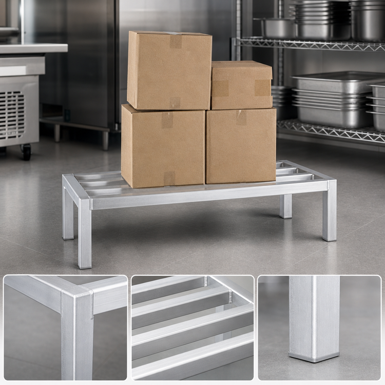 Product image #3 for New Age 2020 All-Welded Aluminum Dunnage Rack, 36 x 18 x 12 Inches, 3000 lb. Capacity