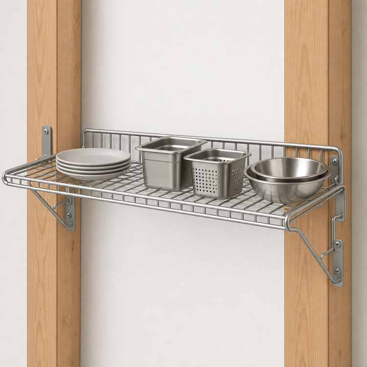 Product image #3 for Snap-n-Slide Wall-Mounted Wire Shelf, 72 Inch W x 12 Inch D, 210 lb Capacity