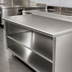 Thumbnail image #3 for Advance Tabco Special Value Series 60 in. x 24 in. Open Base Stainless Steel Work Table with 5 in. Backsplash and Mid-Shelf