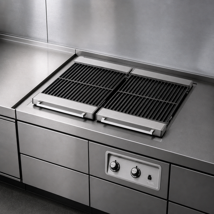Product image #3 for Built-In Electric Charbroiler, 36-Inch Wide, Cast Iron Grate, Stainless Steel