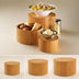 Thumbnail image #3 for 3-Piece Bamboo Round Display Riser and Bowl Set, Natural