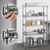 Thumbnail image #3 for Metro Super Erecta Super Adjustable Add-On Wire Shelving Unit, 36 x 18 x 74 Inches, 5 Shelves, Chrome-Plated
