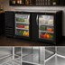 Thumbnail image #3 for Beverage-Air 68-Inch Two-Section Food-Rated Glass Door Back Bar Refrigerator