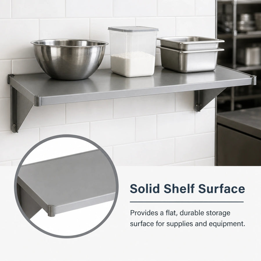 Solid Shelf Surface