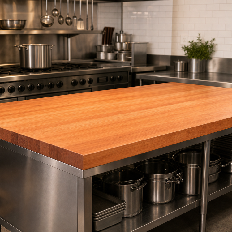 Product image #3 for Boos Block American Cherry Edge Grain Kitchen Countertop, 84 x 36 x 2-1/4 Inches, Varnique Finish