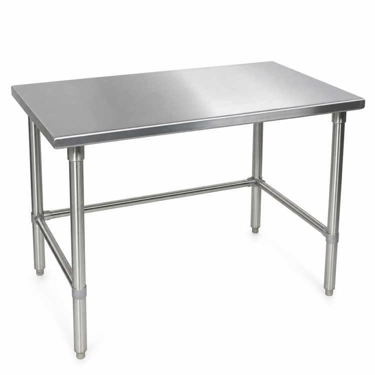 Product image #3 for John Boos Stallion 30 Inch x 36 Inch 14-Gauge Stainless Steel Work Table with Safety Edge