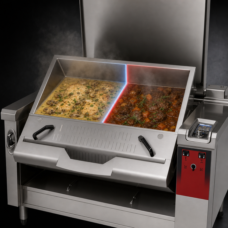 Product image #4 for Vulcan PreciPan VPP28E-240 28 Gallon Electric Tilting Braising Pan