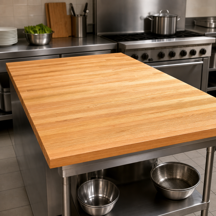 Product image #3 for John Boos Appalachian Red Oak Island Countertop, 84 x 27 x 1-1/2 Inch, Varnique Finish