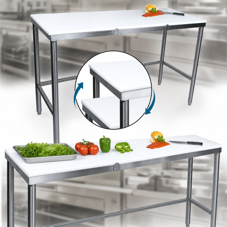 Product image #3 for John Boos TC045 60-Inch x 24-Inch Reversible Poly Top Trimming Table