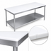Thumbnail image #3 for Advance Tabco Poly-Vance Poly-Top Work Table with Stainless Steel Undershelf, 120 x 30 Inches