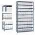 Thumbnail image #3 for Quantum Heavy-Duty Stationary Wire Shelving Unit with 13 Shelves and 72 Clear Bins