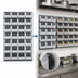 Thumbnail image #3 for Quantum Wall-Mounted Louvered Panel Starter Unit with 28 Clear Bins