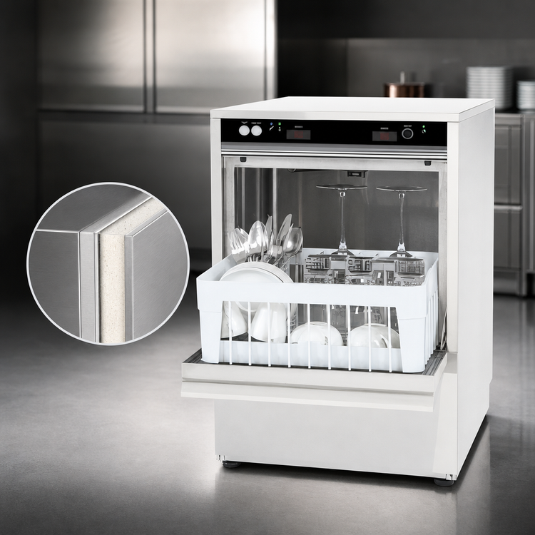 Product image #3 for Jet-Tech High-Temperature Undercounter Door-Type Glasswasher with Built-In Electric Booster