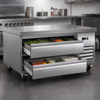 Thumbnail image #3 for Serv-Ware CB48-HC 50-Inch Two-Drawer Refrigerated Chef Base, Stainless Steel, 33°F–41°F, Side-Mounted Self-Contained Refrigeration