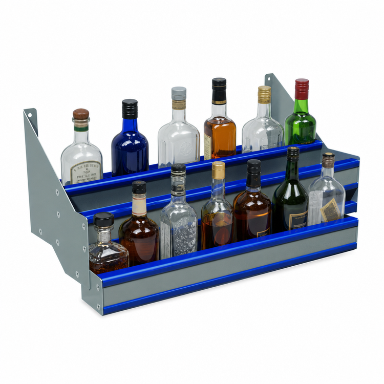 Product image #3 for Advance Tabco Prestige Double-Tier Stainless Steel Speed Rail, 24 Inch, 12-Bottle Capacity