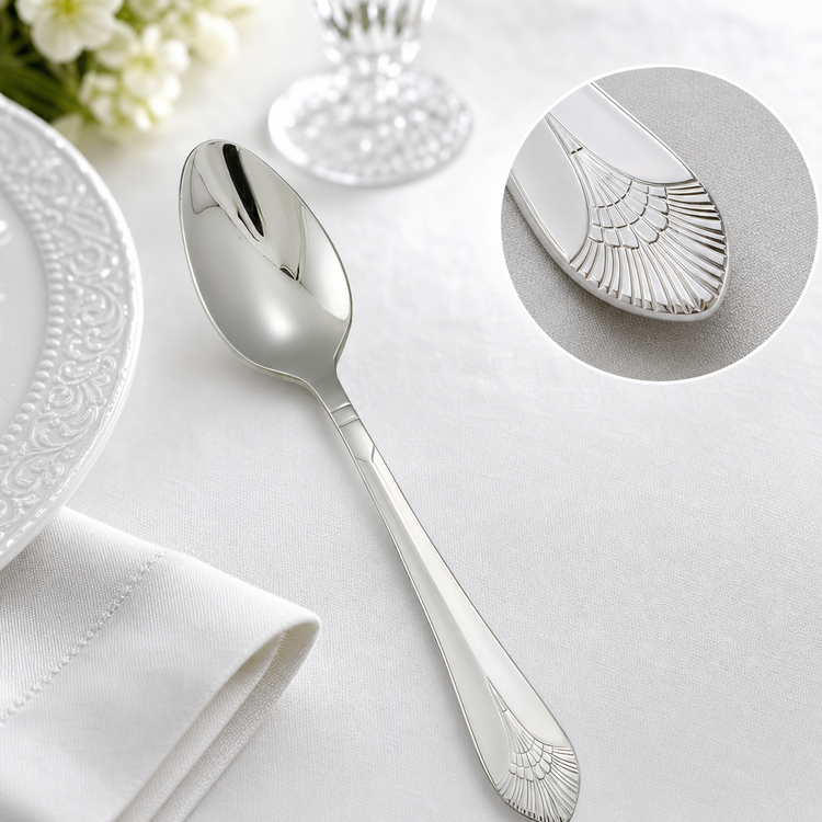 Product image #4 for Peacock 7-9/16-Inch Dinner Spoon, 18/8 Stainless Steel, Extra Heavy Weight, Mirror Finish