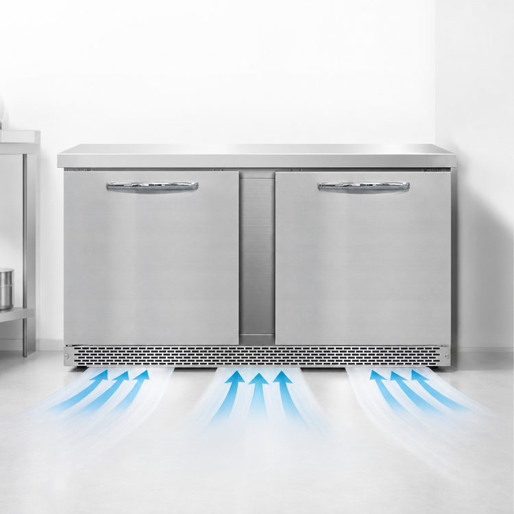 Product image #3 for Continental Refrigerator SWF60N-FB 60 Inch Two-Section Worktop Freezer