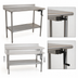 Thumbnail image #3 for AdjusTable ADA/Ergonomic Height Adjustable Stainless Steel Work Table with 4-Inch Backsplash, 72W x 30D, 32-40 Inch Height Range