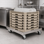Thumbnail image #3 for Omcan USA 31858 Dish Rack Cart, 661 lb. Capacity, 304 Stainless Steel, 4 Swivel Casters