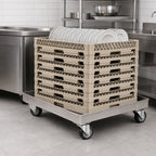 Thumbnail image #3 for Omcan 31858 Dish Rack Cart, 661 lb. Capacity, 304 Stainless Steel, 4 Swivel Casters