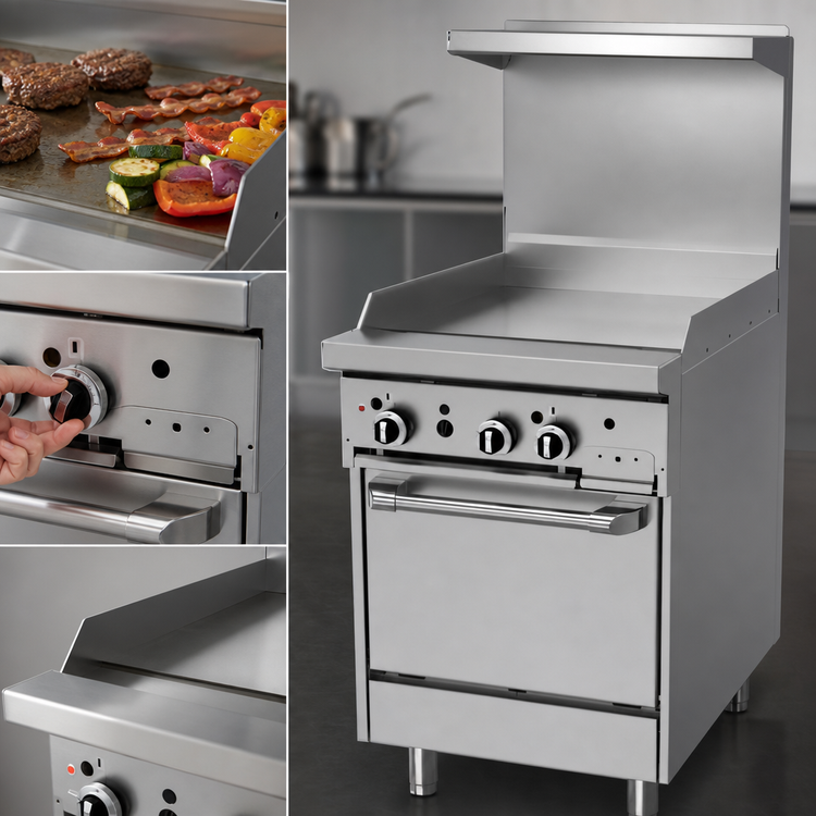 Product image #3 for Garland GFE Starfire Pro 24-Inch Gas Restaurant Range with Thermostatic Griddle and Space Saver Oven