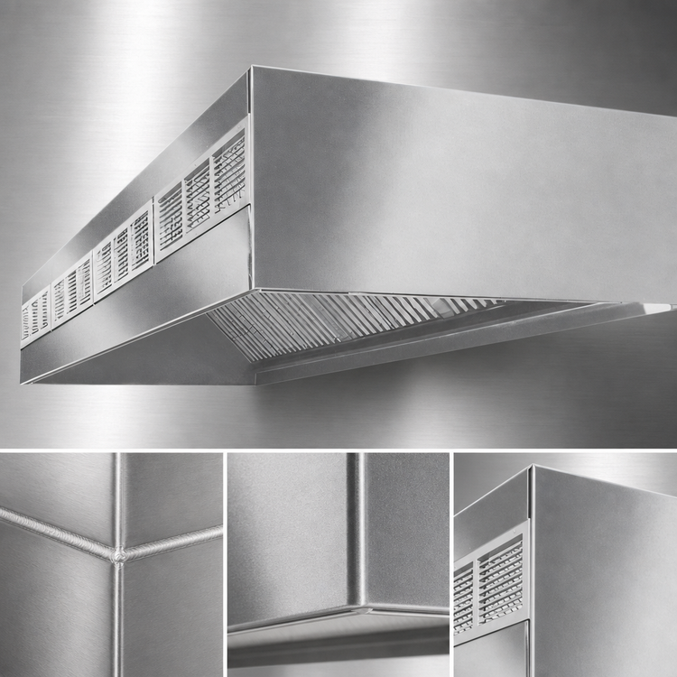 Product image #3 for Eagle Group SpecAir HEF96-54 54" Wall Type Front Discharge Make-Up Air Exhaust Hood