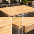 Thumbnail image #3 for John Boos Boos Block 84-Inch x 32-Inch x 1-1/2-Inch Blended Edge Grain Maple Kitchen Countertop with Varnique Finish