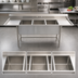 Thumbnail image #3 for Eagle Group S14 Series Three-Compartment Sink with Left and Right Drainboards, 103-Inch Wide
