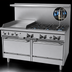 Thumbnail image #3 for Garland GFE Starfire Pro 60-Inch Gas Restaurant Range with 6 Open Burners, 24-Inch Thermostatic Griddle and 2 Standard Ovens