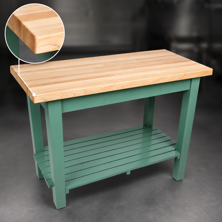 Product image #4 for John Boos Classic Country 36-Inch x 25-Inch Wood Top Work Table with 1-1/2-Inch Northern Hard Rock Maple Top