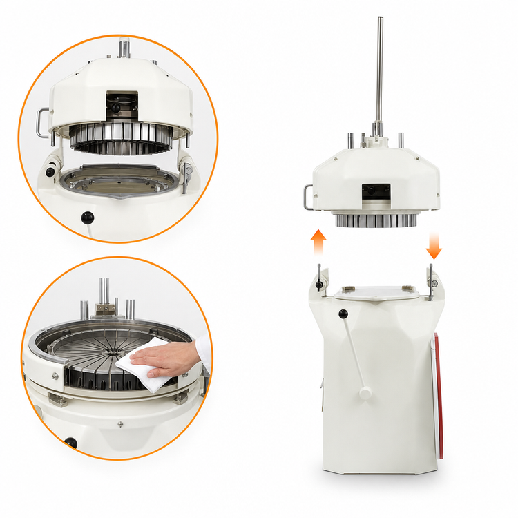 Product image #3 for Erika Record SEMI RH 20-Part Semi-Automatic Dough Divider/Rounder with Removable Head