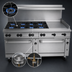 Thumbnail image #3 for Wolf Challenger XL 72-Inch Gas Restaurant Range with 8 Open Burners, 24-Inch Griddle, and 2 Convection Ovens