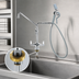 Thumbnail image #3 for Vulcan Double Pantry Deck-Mount Pre-Rinse Faucet with 16-Inch Add-On Faucet and Washdown Hose