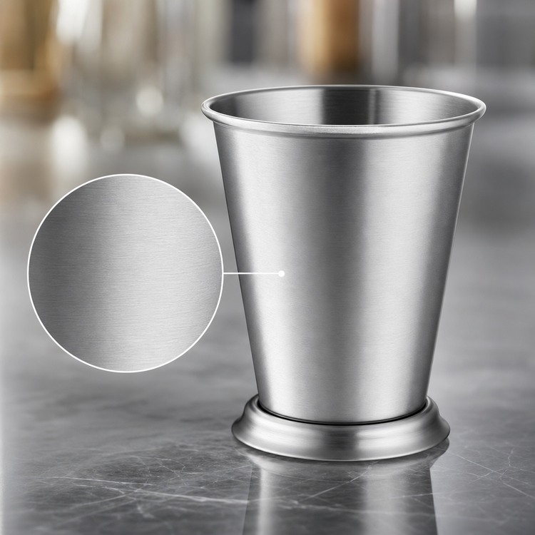 Product image #3 for American Metalcraft 8 oz. Brushed Stainless Steel Mint Julep Cup