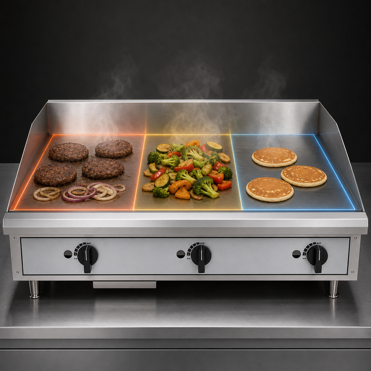 Product image #3 for Toastmaster 36-Inch Countertop Natural Gas Griddle with Manual Controls and 3/4-Inch Smooth Steel Plate