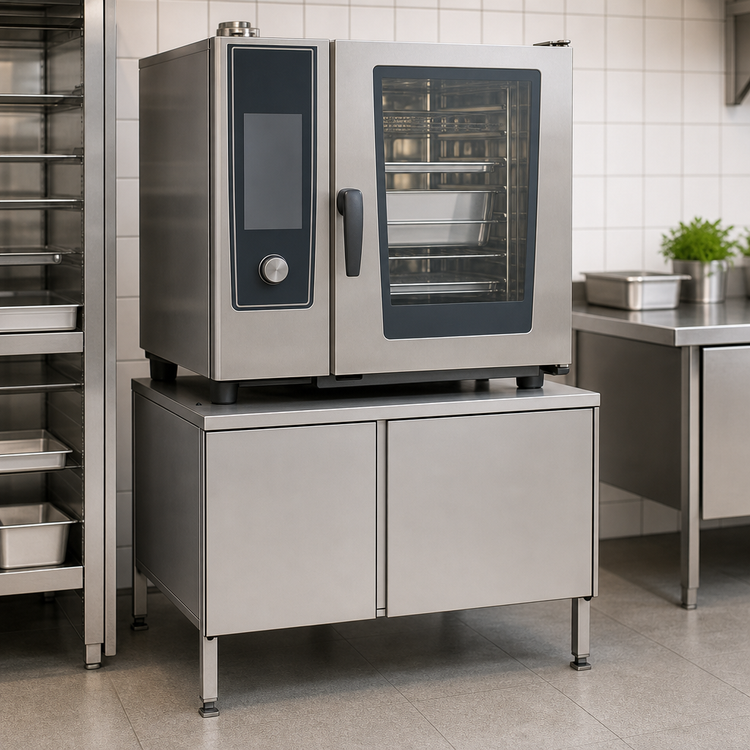 Product image #3 for RATIONAL Stand IV Stationary Oven Stand with Hinged Doors for iCombi 6- and 10-Full Size Classic/Pro