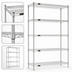 Thumbnail image #3 for Eagle Group 5-Tier Starter Wire Shelving Unit, 42