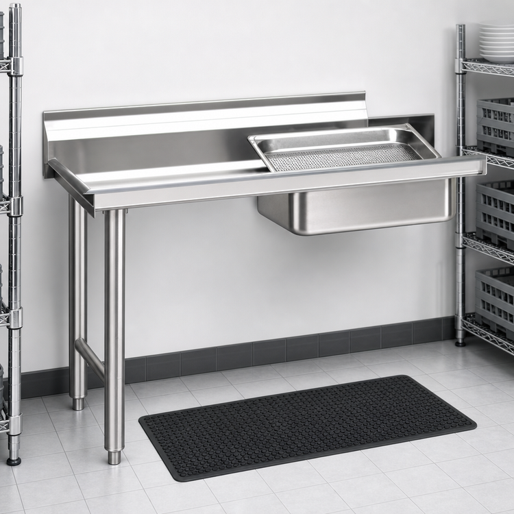 Product image #3 for Eagle Group Straight Soiled Dishtable with Left-to-Right Operation, 20 x 20 x 5-Inch Sink, 96 x 30 Inches