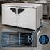 Thumbnail image #3 for Turbo Air Super Deluxe Series Two-Section Undercounter Refrigerator, 17 Cu. Ft., 60-1/4 Inch Wide, Self-Contained Rear-Mount, Stainless Steel