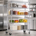 Thumbnail image #3 for EAGLEbrite 4-Tier Wire Shelving Dolly Truck, 36 x 18 Inches, Zinc Finish, Swivel/Brake Casters